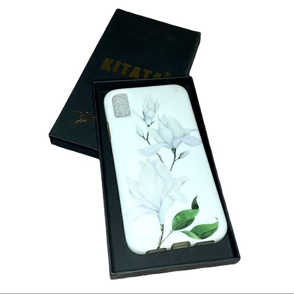 iPhone X/ Xs White Flower Cell Phone Case - Picture 1 of 5
